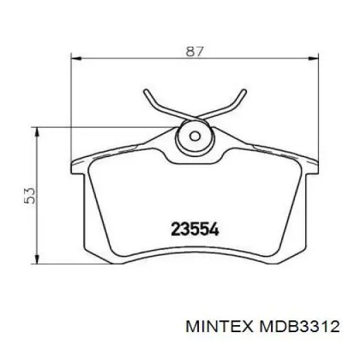 Задні гальмівні колодки Mintex MDB3312 ціна, від 16.49 USD