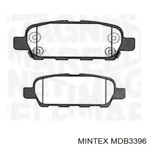 MDB3396 Mintex колодки гальмові задні, дискові