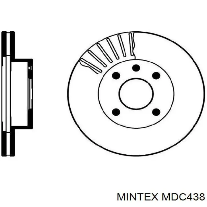 MDC438 Mintex диск гальмівний передній