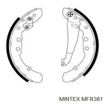 MFR381 Mintex колодки гальмові задні, барабанні