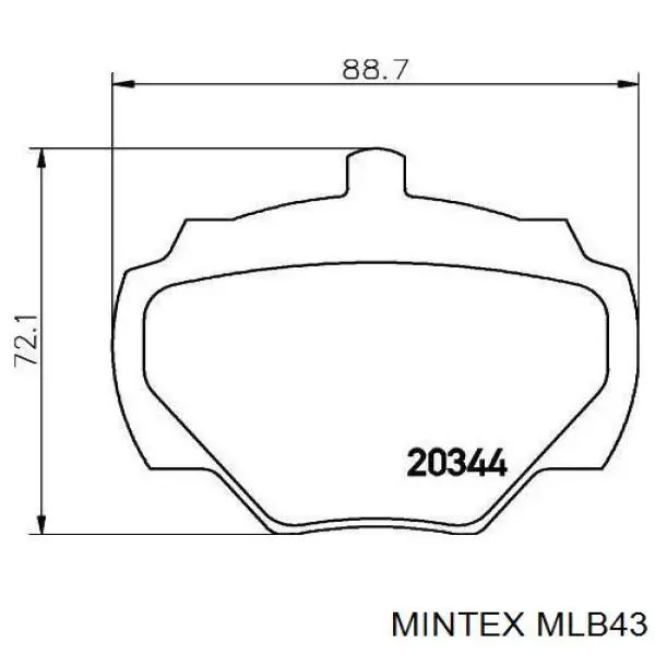 Колодки гальмові задні, дискові MLB43 Mintex