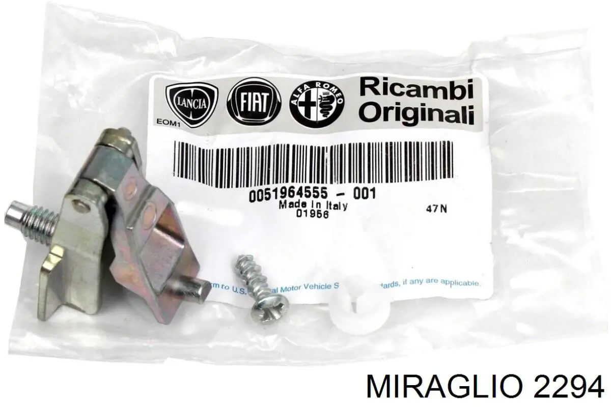 Шарнір зовнішньої ручки передніх дверей Miraglio 2294 ціна, від 6.18 USD