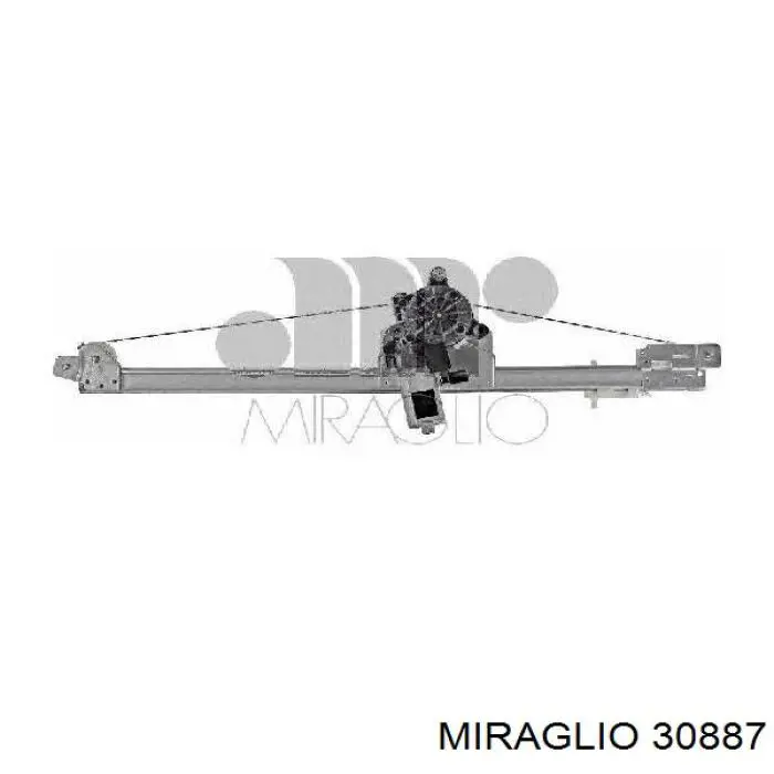 30887 Miraglio механізм склопідіймача двері передньої, правої