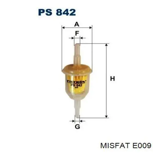 E009 Misfat фільтр паливний