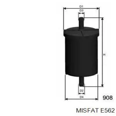 Фільтр тонкого очищення палива Misfat E562 ціна, від 5.20 USD