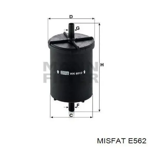 Паливний фільтр E562 Misfat