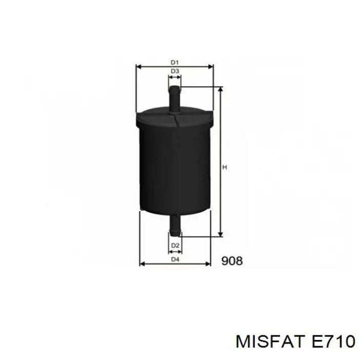 E710 Misfat фільтр паливний