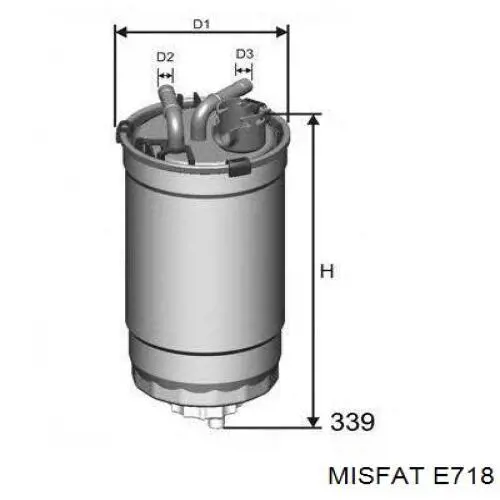 Паливний фільтр E718 Misfat