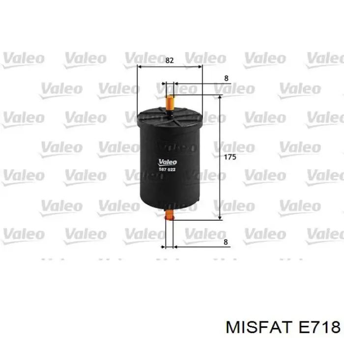 Фільтр паливний Misfat E718