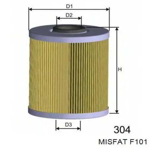Фільтр тонкого очищення палива Misfat F101 ціна, від 7.61 USD