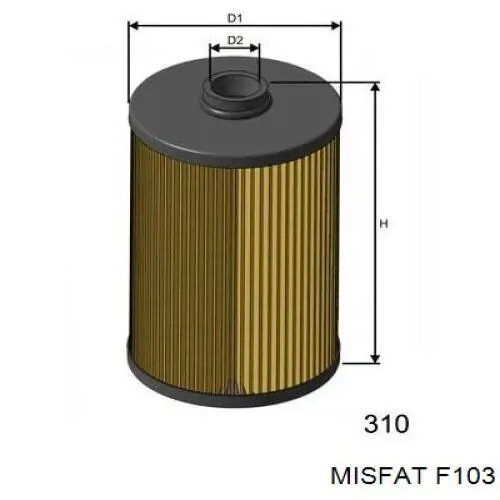 Паливний фільтр F103 Misfat