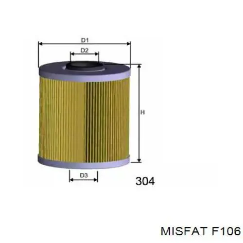 F106 Misfat фільтр паливний