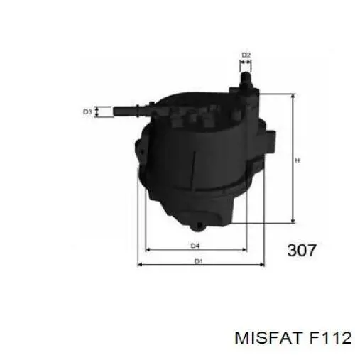 Купити F112 Misfat Фільтр-відстійник палива грубої очистки