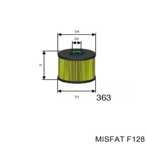 F128 Misfat фільтр паливний