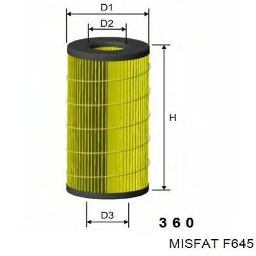 F645 Misfat фільтр паливний