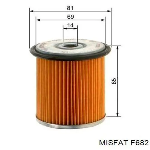 F682 Misfat фільтр паливний
