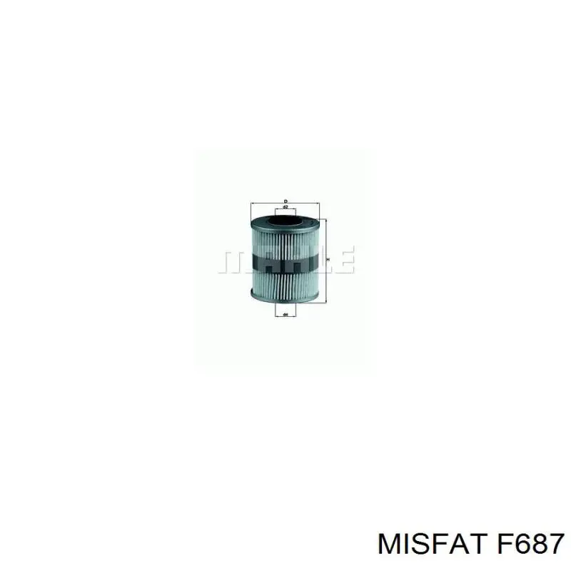 Фільтр тонкого очищення палива Misfat F687 ціна, від 5.98 USD