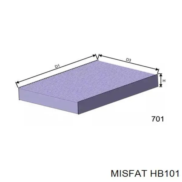 Фільтр салону HB101 Misfat