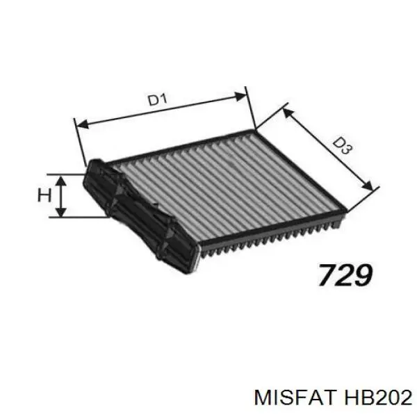 Фільтр салону HB202 Misfat