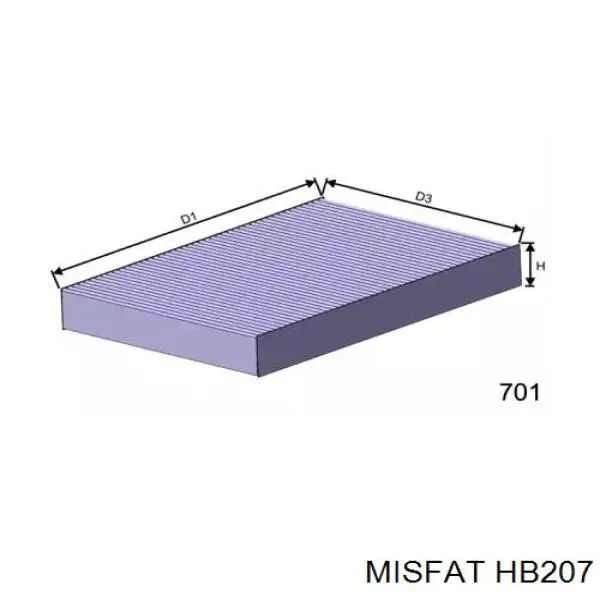 Фільтр салону HB207 Misfat