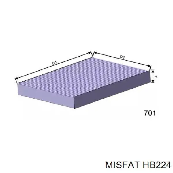 HB224 Misfat Внутрішньосалонний фільтр