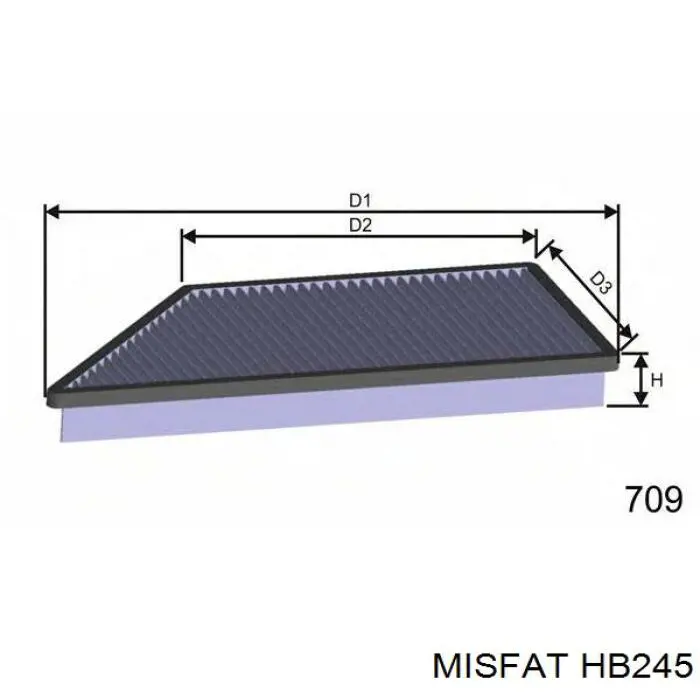 HB245 Misfat Внутрішньосалонний фільтр