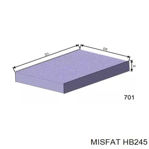 Фільтр салону HB245 Misfat