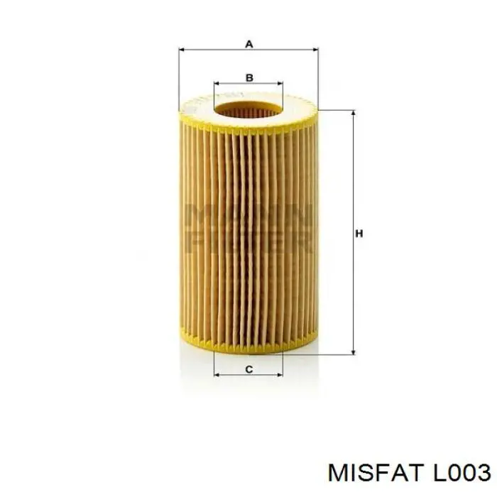 Масляний фільтр L003 Misfat