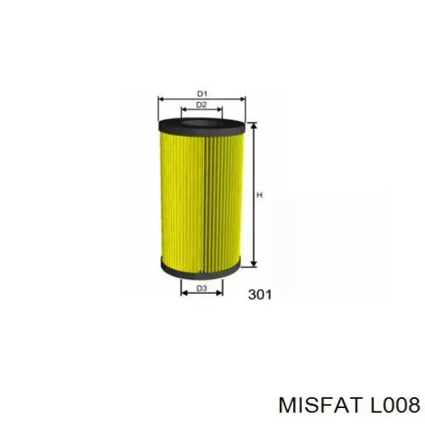 Масляний фільтр L008 Misfat
