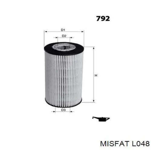Масляний фільтр L048 Misfat