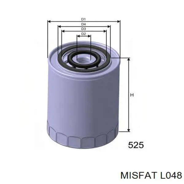 Масляний фільтр двигуна Misfat L048 ціна, від 6.52 USD
