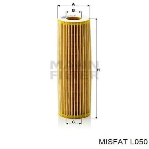 Масляний фільтр двигуна Misfat L050 ціна, від 5.45 USD