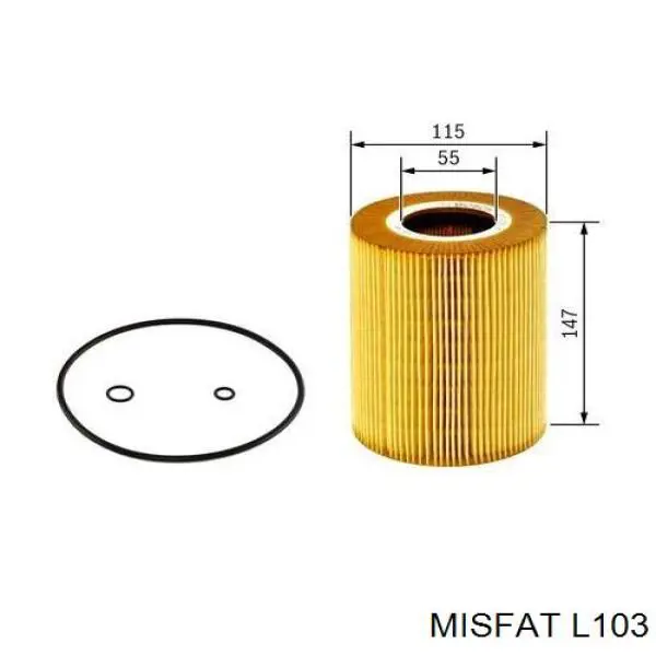 L103 Misfat фільтр масляний
