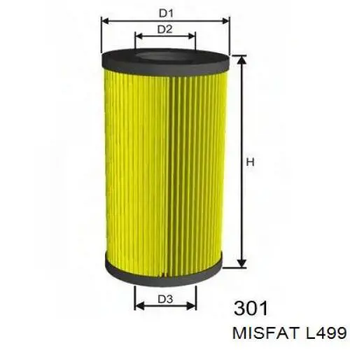 Фільтр масляний L499 Misfat