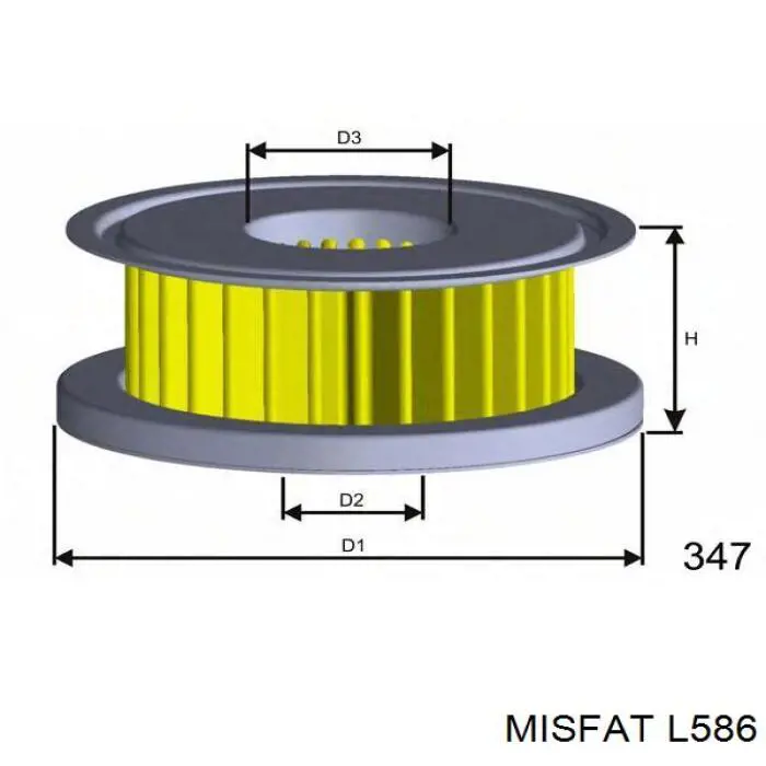 Купити L586 Misfat Фільтр очищення масла відцентровий