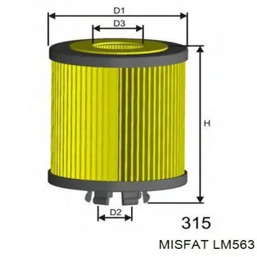 LM563 Misfat Фільтр масла