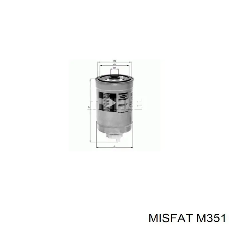 Фільтр тонкого очищення палива Misfat M351 ціна, від 5.64 USD