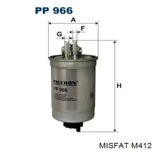 M412 Misfat фільтр паливний