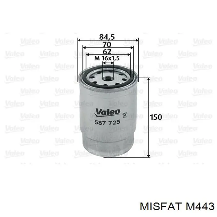 M443 Misfat фільтр паливний