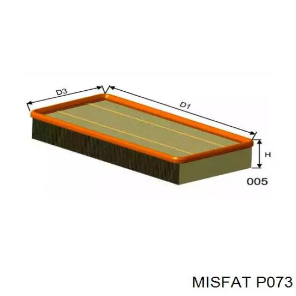 P073 Misfat Повітряний фільтр двигуна