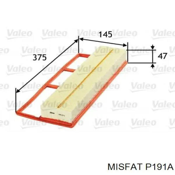 Купити P191A Misfat Автомобільний фільтр повітря