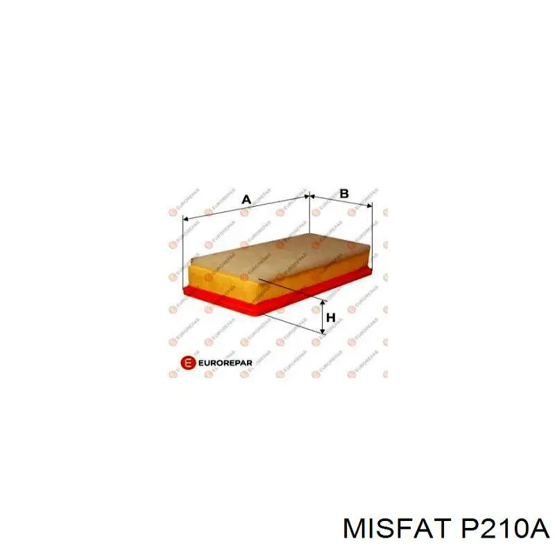 Повітряний фільтр P210A Misfat