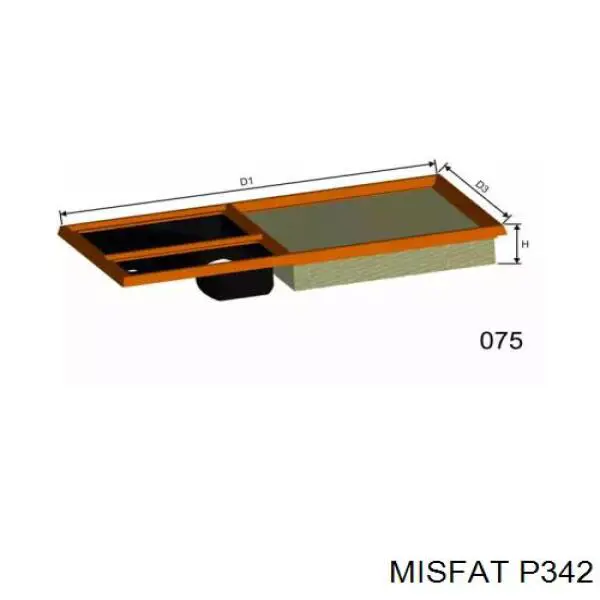 Повітряний фільтр P342 Misfat