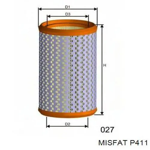 Елемент повітряного фільтра Misfat P411 ціна, від 4.66 USD