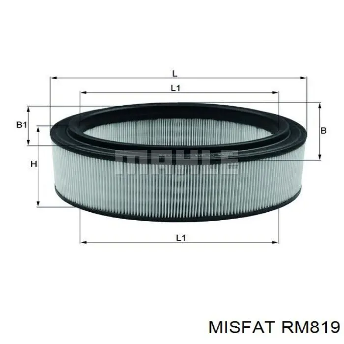 Елемент повітряного фільтра Misfat RM819 ціна, від 5.64 USD