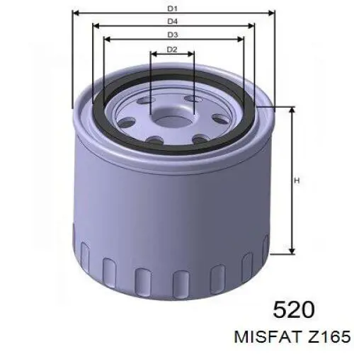 Масляний фільтр Z165 Misfat