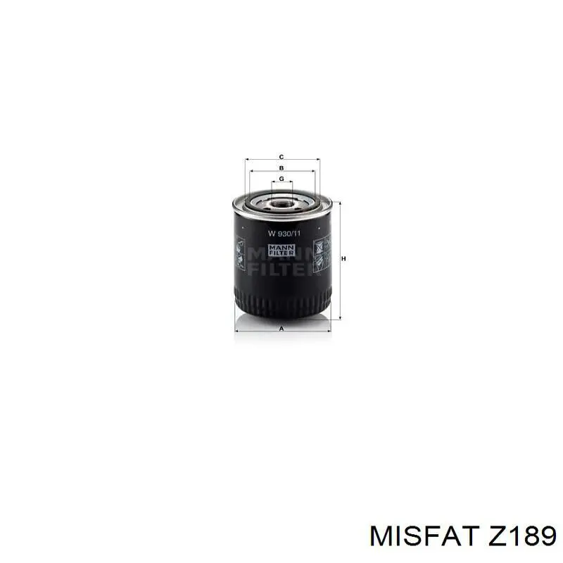 Z189 Misfat фільтр масляний