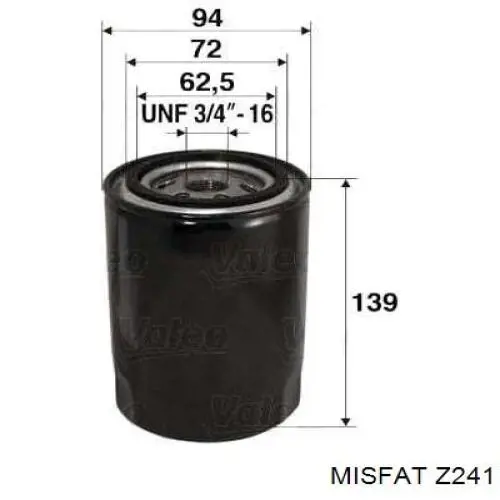 Z241 Misfat фільтр масляний
