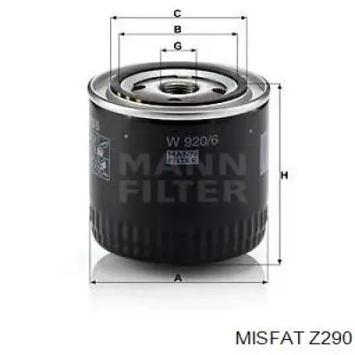Z290 Misfat Фільтр масла
