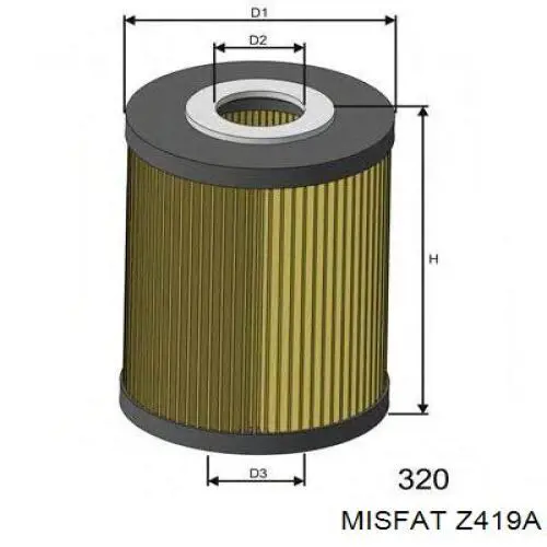 Фільтр автоматичної коробки перемикання передач Z419A MISFAT